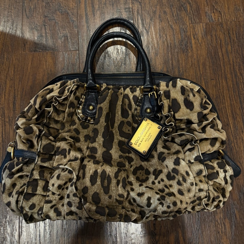 Vintage Dolce & Gabbana Cheetah print bag
